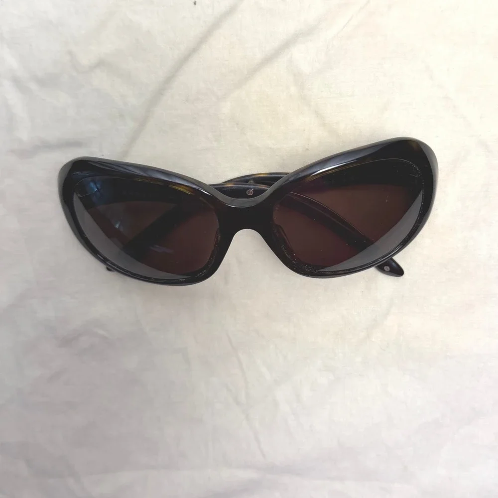 Prada Oversized Dark Brown Tortoiseshell Sunglasses